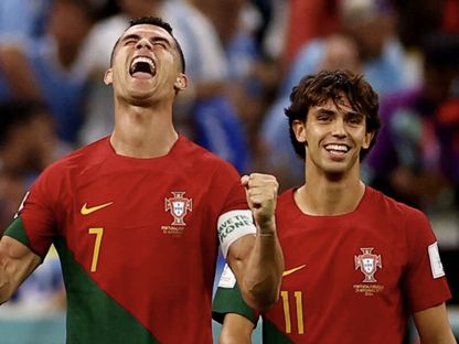 جواو فيليكس وكريستيانو رونالدو في كأس العالم 2022 - Reuters