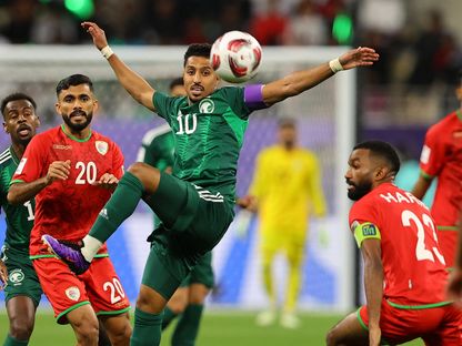 سالم الدوسري قائد المنتخب السعودي بمواجهة عمان في كأس آسيا - 16 يناير 2024 - REUTERS