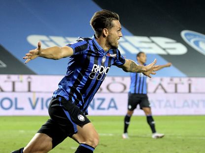 لاعب "أتالانتا" تولاي يحتفل بتسجيله هدفاً في شباك "سمبدوريا" - NurPhoto via Getty Images