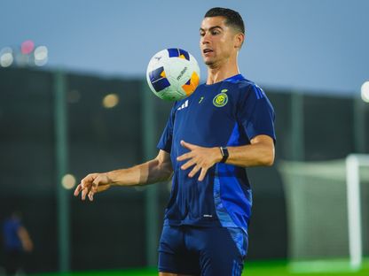 كريستيانو رونالدو نجم النصر في التدريبات عشية مواجهة كاوازاكي فرونتال الياباني في نصف نهائي دوري أبطال آسيا للنخبة - 29 أبريل 2025 - X/@AlNassrFC