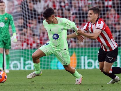 بيدري غونزاليس في مباراة برشلونة وبلباو بالدوري الإسباني 25-5-2025 - Barcelona/x