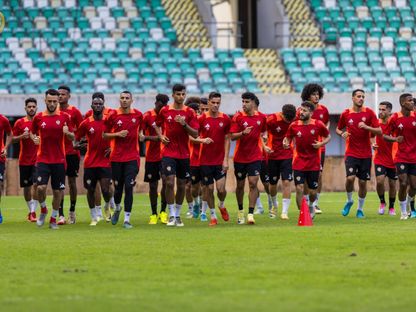 لاعبو منتخب ليبيا في حصة تدريبية عشية مواجهة نيجيريا بتصفيات كأس إفريقيا 2025 - 10 أكتوبر 2024 - FB/@ Lff