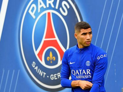 المغربي أشرف حكيمي لاعب باريس سان جيرمان الفرنسي - GETTY