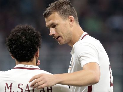 دجيكو ومحمد صلاح في روما - Getty