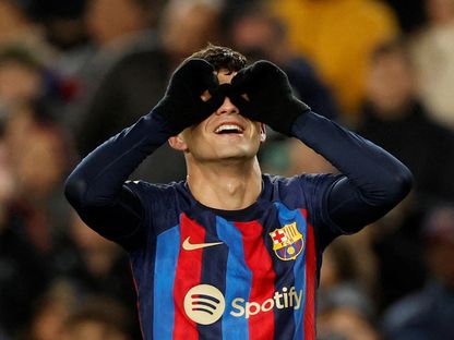 بيدري نجم برشلونة في مباراة فريقه أمام خيتافي -22 يناير 2023 - Reuters