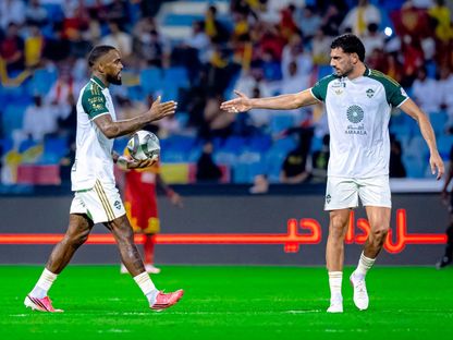 احتفال إيفان توني مهاجم الأهلي بتسجيل هدف في مرمى القادسية بالدوري السعودي - 8 سبتمبر 2026 - X/@SPL