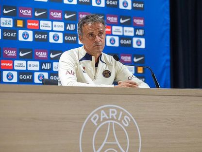 لويس إنريكي مدرب باريس سان جيرمان في مؤتمر صحفي - twitter/PSG_arab