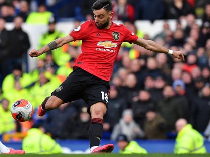 لاعب مانشستر يونايتد البرتغالي برونو فيرنانديز - AFP