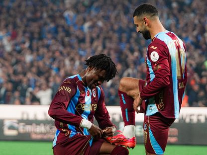 محمد صلاح يحتفل بالتسجيل مع طرابزون ضد بشيكتاش - 19 أكتوبر 2026 - X/@Trabzonspor