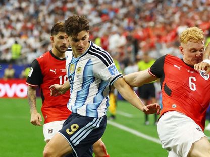 خوليان ألفاريز في مباراة الأرجنتين والنمسا بكأس العالم - 22 يونيو 2026 - reuters