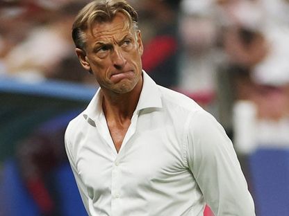 هيرفي رينارد من مباراة السعودية والمغرب بكأس العرب - 8 ديسمبر 2025 - Reuters