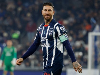 سيرخيو راموس من مباراة فريقه مونتيري أمام أتلتيكو سان لويس في الدوري المكسيكي - 22 فبراير 2025 - Reuters