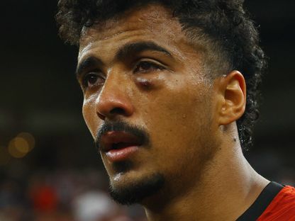 حسام عبد المجيد مدافع مصر بعد إصابته ضد إيران - 21 يونيو 2026 - Reuters