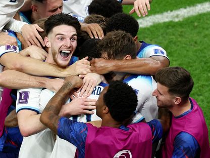 فرحة لاعبي المنتخب الإنجليزي - Reuters