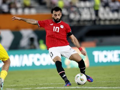 محمد صلاح نجم منتخب مصر أمام موزمبيق - 14 يناير 2024 - Reuters