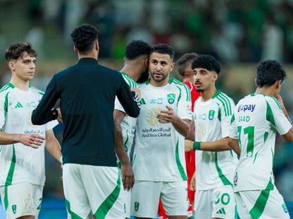 لاعبو الأهلي يحتفلون بتسجيل هدف في مرمى الوحدة بالدوري السعودي - 29 نوفمبر 2024 - X/@SPL