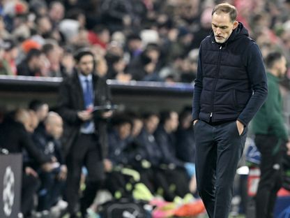 مدرب بايرن ميونيخ توماس توخيل خلال المباراة ضد مانشستر سيتي في إياب ربع نهائي دوري أبطال أوروبا - 19 أبريل 2023 - AFP