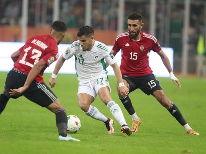 من مباراة الجزائر وليبيا في كأس أمم إفريقيا للمحليين  - twitter/@CAF_Online