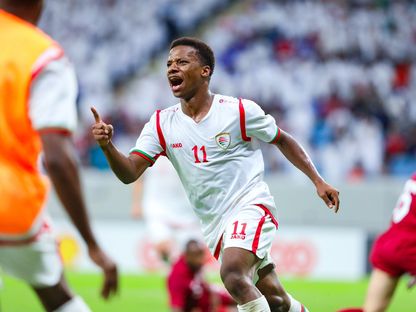 لاعب منتخب عمان المنذر العلوي  - twitter/@Amur_Khudhairai 