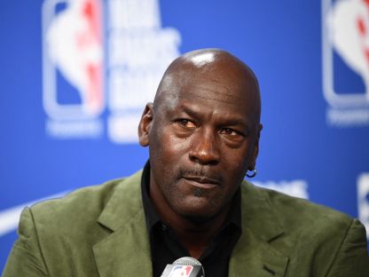 أسطورة كرة السلة الأميركية مايكل جوردان. 24 يناير 2020 - AFP