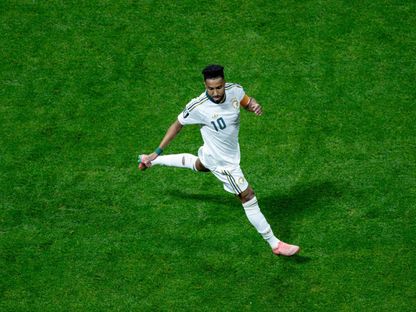 سالم الدوسري قائد السعودية في مباراة إسبانيا في كأس العالم - 21 يونيو 2026 - X/@SaudiNT