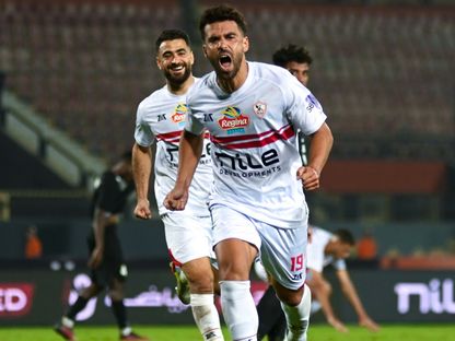 عبد الله السعيد يسجل هدف الفوز للزمالك أمام البنك الأهلي - 2 نوفمبر 2024 - X @ZSCOfficial