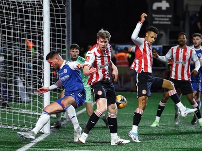 من مباراة ماكسفيلد وبرينتفورد في كأس الاتحاد الإنجليزي - 16 فبراير 2026 - @BrentfordFC/x