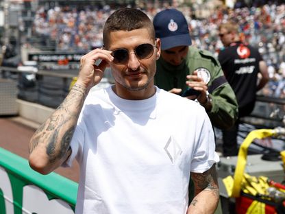 لاعب باريس سان جيرمان ماركو فيراتي قبل سباق جائزة موناكو الكبرى للفورمولا 1 - 28 مايو 2023 - Reuters