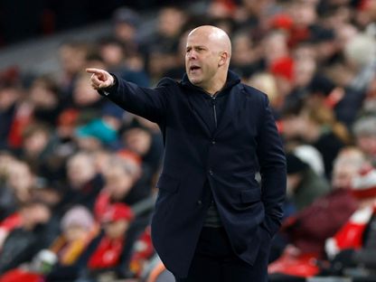 مدرب ليفربول آرني سلوت خلال مباراة ضد كاراباغ بدوري أبطال أوروبا - 28 يناير 2026 - Action Images via Reuters