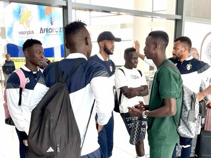 لاعبو منتخب السودان في المطار قبل مواجهة موريتانيا في تصفيات كأس العالم - 5 يونيو 2024 - FB/SFA-Sudan Football Association