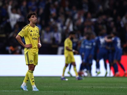 جواو فيليكس مهاجم النصر بعد الهدف الثالث للهلال - 12 يناير 2026 - Reuters