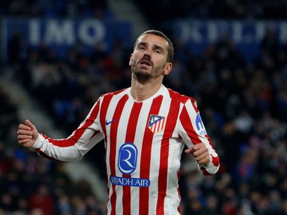 أنطوان غريزمان من مباراة ريال سوسيداد وأتلتيكو مدريد بالدوري الإسباني - 4 يناير 2026 - Reuters