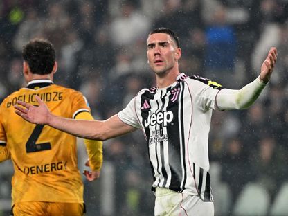 دوسان فلاهوفيتش مهاجم يوفنتوس خلال مواجهة أودينيزي بالدوري الإيطالي - 29 أكتوبر 2025 - Reuters