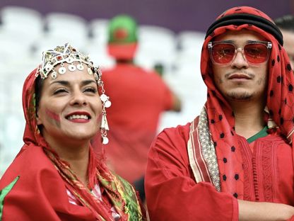 جمهور المغرب في مباراة كندا بكأس العالم 2022 - Getty