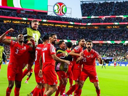 احتفال لاعبي الأردن بتسجيل هدف في مرمى الجزائر بكأس العالم - 23 يونيو 2026 - FB/@Jordan Football Association