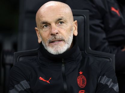ستيفانو بيولي خلال مباراة ميلان وليتشي في الدوري الإيطالي - 14 يناير 2023 - Reuters