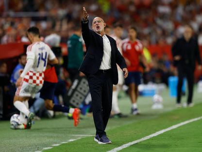 مدرب إسبانيا لويس دي لافوينتي خلال المواجهة أمام كرواتيا في دوري الأمم الأوروبية - 29 سبتمبر 2026 - Reuters
