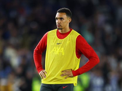 ترينت ألكسندر أرنولد لاعب ليفربول خلال مواجهة برايتون - 19 مايو 2025 - Reuters