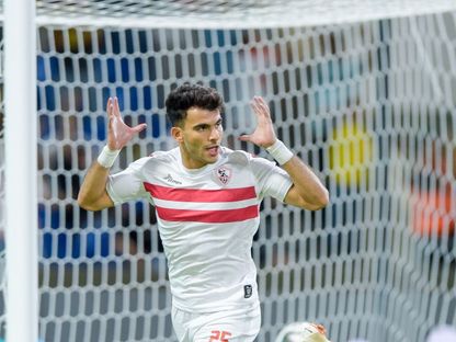 لاعب نادي الزمالك أحمد سيد زيزو يحتفل بتسجيل هدفٍ في مرمى النصر السعودي بكأس الملك سلمان - 3 أغسطس 2023  - Twitter/UAFAAC