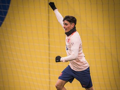 بيدري غونزاليس من آخر حصة تدريبية لبرشلونة قبل مواجهة ريال سوسيداد - 17 يناير 2026 - X/FCBarcelona_es