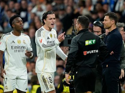 ألفارو كاريراس لاعب ريال مدريد يتعرض للطرد أمام سيلتا فيغو - 7 ديسمبر 2025 - Reuters