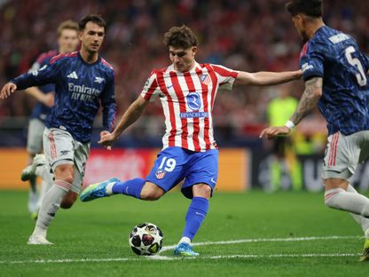 جوليان ألفاريز خلال مباراة أتلتيكو مدريد وأرسنال بدوري أبطال أوروبا - 29 أبريل 2026 - Reuters