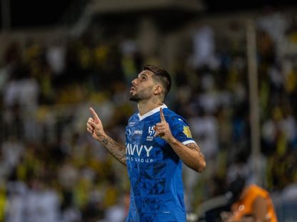 ألكسندر ميتروفيتش بعد تسجيله هدفاً للهلال في مرمى الاتحاد بدوري روشن السعودي - 21 سبتمبر 2024 - X/@SPL