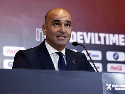 مدرب منتخب بلجيكا روبرتو مارتينيز خلال إعلانه التشكيلة المشاركة في مونديال قطر - 10 نوفمبر 2022 - REUTERS