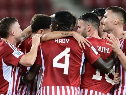 لاعبو فريق أولمبياكوس اليوناني - 27 نوفمبر 2023 - X@olympiacosfc