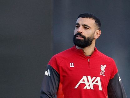 محمد صلاح خلال تدريب لليفربول - 8 ديسمبر 2025 - Action Images via Reuters