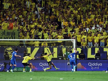 لحظة تسجيل الهلال هدف التعادل في مرمى النصر - 12 مايو 2026 - Reuters