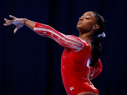 بطلة الجمباز الأولمبية سيمون بايلز - REUTERS