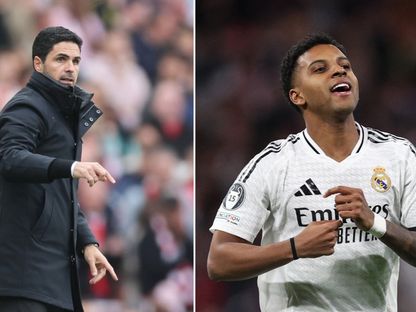 لاعب ريال مدريد رودريغو ومدرب أرسنال ميكيل أرتيتا في صورة مركبة - الشرق