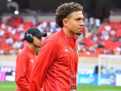 نائل العيناوي لاعب منتخب المغرب قبل مواجهة النيجر في تصفيات كأس العالم - 5 سبتمبر 2025 - X/@EnMaroc
